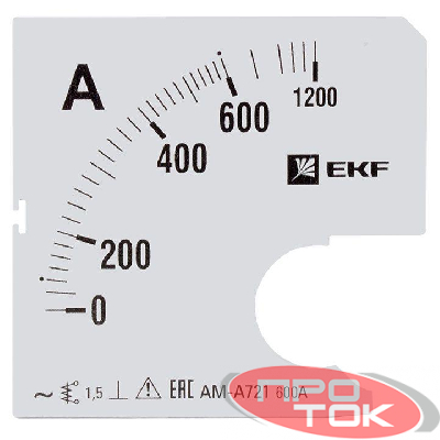 Шкала сменная для A721 600/5А-1.5 PROxima EKF s-a721-600