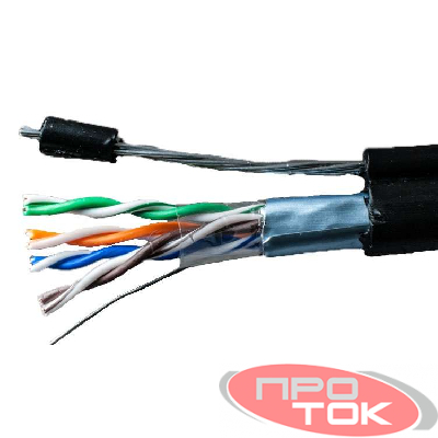 Кабель FTP 4х2х24AWG кат.5е медь с тросом Standart 305м (м) SUPRLAN 01-1026