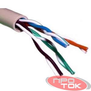 Кабель UTP 4х2х24AWG кат.5е медь бухта (м) Rexant 01-0043