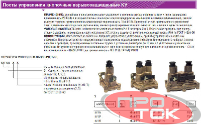 Пост кнопочный КУ-91 1ExdIIBT5 ВЭЛАН