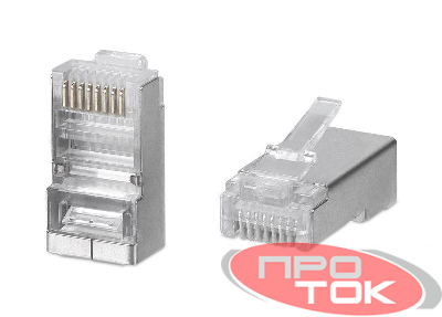 Коннектор RJ45(8P8C) кат.5E экранир. универс. (уп.100шт) TOKOV ELECTRIC TKE-CN-5E24-STP