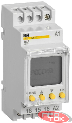 Таймер цифровой ТЭ80 16А 230В на DIN-рейку KARAT IEK MTA10-16-080