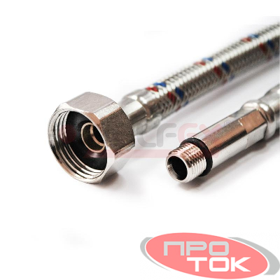 Подводка гибкая М10х18-1/2дюйм 50см для смесителей (компл. 2шт) VALFEX S/S M10х18-F1/2" 50 сm